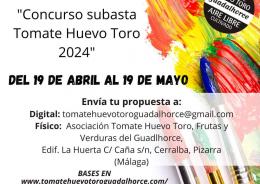 CONCURSO CARTEL "CONCURSO-SUBASTA TOMATE HUEVO TORO 2024"