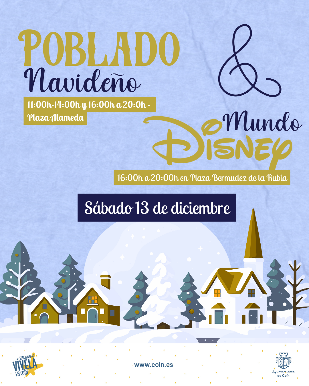 poblado navideño y mundo disney