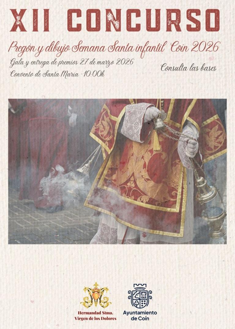 XII CONCURSO INFANTIL Y JUVENIL DE PREGÓN Y DIBUJO DE  SEMANA SANTA DE COÍN