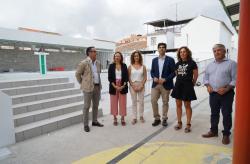 Visita de Patricia Navarro, delegada de la Junta en el colegio San Sebastián en Coín