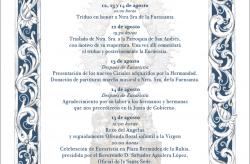 Actos y cultos agosto 2025